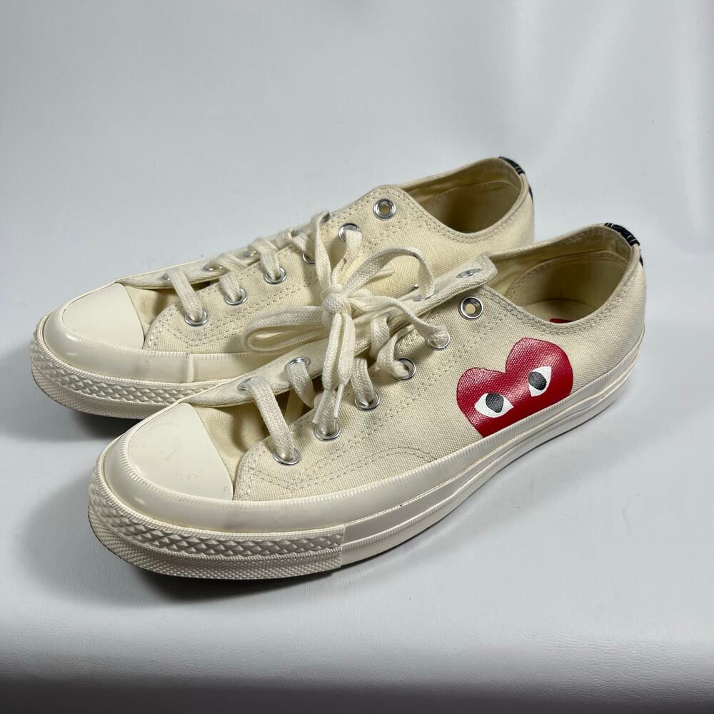Converse x Play Comme Des Garcon Chuck 70 Low Sneakers Mens 8 Womens 10 Casual